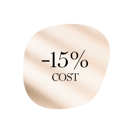 15% saving in cost