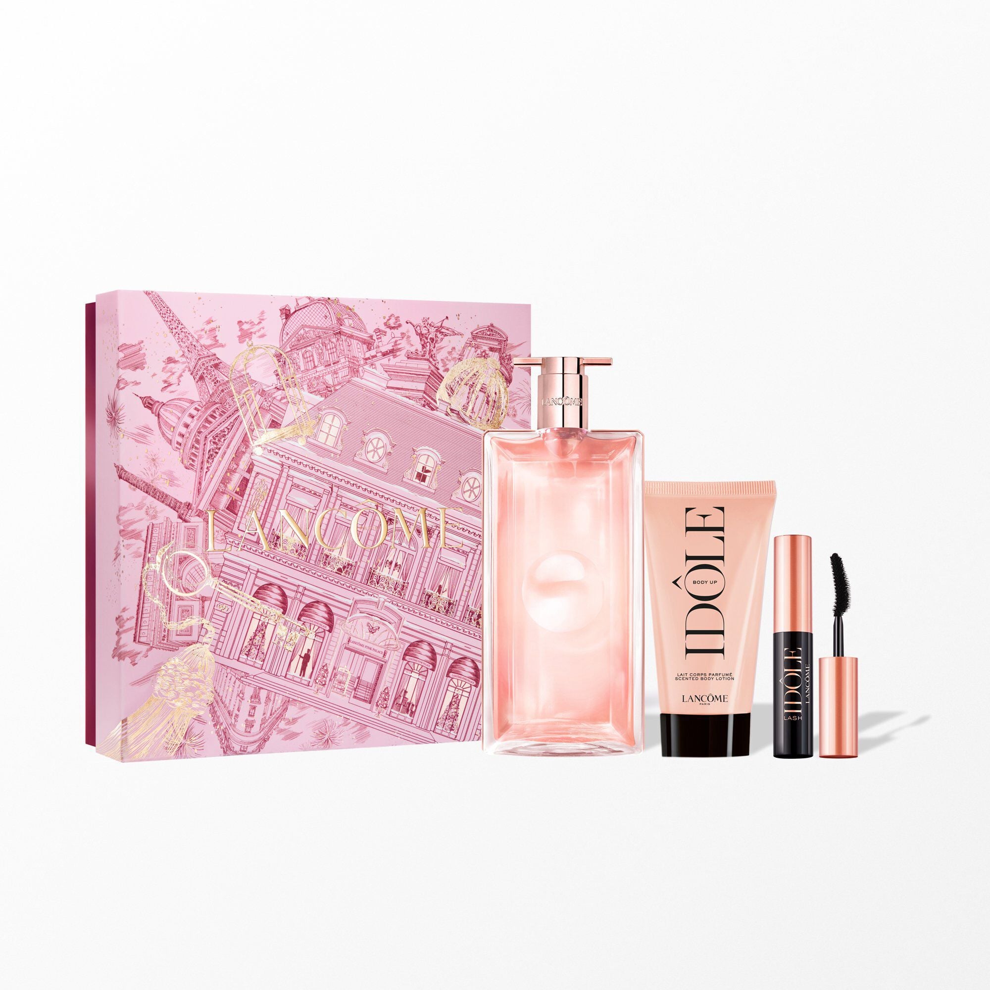 Idole holiday set containing: IDOLE EDP 50ML - IDOLE BODY LOTION 50ML - LASH IDOLE MASCARA MINI 2.5ML